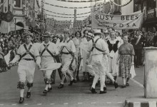 Morris Dancers and Busy Bees Junior Section at the 1953 Coronation Parade