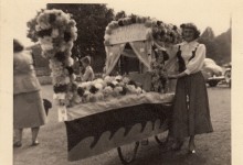 Ann Martin dressed as 'Carnival of Venice' at Northampton Carnival, 1953