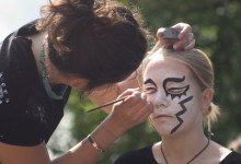 Face painting at Luton Carnival, 2005