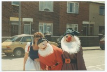 Snow White and two dwarfs at Caister-on-sea Carnival
