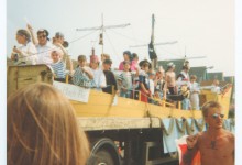The Black Pig pirate ship float at Caister-on-sea Carnival