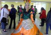 Carnival participant before Hitchin Carnival, 2012