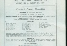 Southend Carnival Programme Committee Sheet, 1939