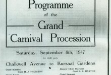 Southend Carnival Programme Sheet, 1947