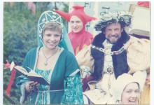 Characters from Henry VIII float at Caister-on-sea Carnival, c.1980s