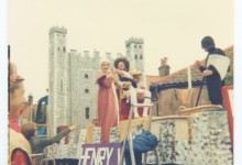 Henry VIII Float with King, Lady and executioner at Caister-on-sea Carnival, c.1980s