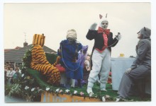 Alice in Wonderland float characters at Caister-on-sea Carnival, c.1980s