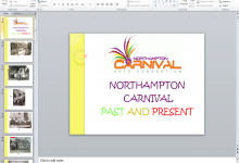 Northampton Carnival Past and Present, powerpoint presentation