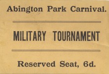 Abington Park Carnival Military Tournament, Reserved Seat 6d