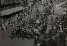 Brass band at Luton Coronation Parade, 1953