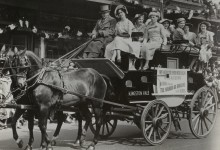 Horse drawn carriage in the Luton Coronation Parade, 1953