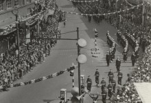 Brass band at the Luton Coronation Parade, 1953