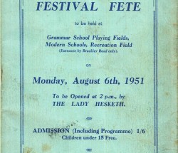 Towcester Festival Fete programme, August 1951