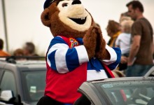 Woody Bear from Pleasurewood Hills, Lowestoft, at Cromer Carnival 2012