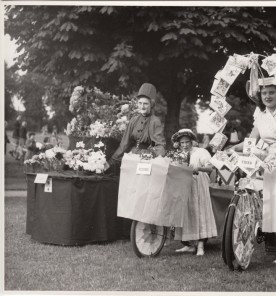 Decorated bicycles at Northampton Carnival, 1952