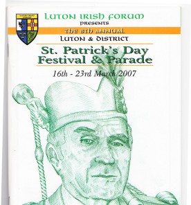 St Patrick's Day Programme 2007, Front Cover.