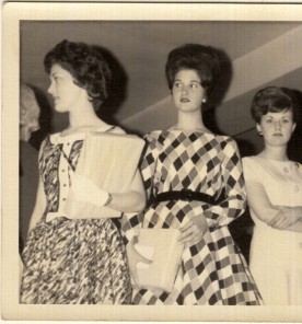 Sue Darby waiting to hear who has won the Northampton Carnival Queen Competition, 1962