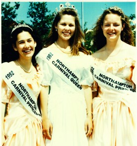 Northampton Carnival Court Helen Chapman, Rachelle Stratton and Le Cumisky, 1992