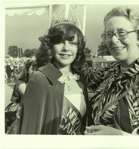 Councillor Mary Finch and Northampton Carnival Queen Nikki Clarke, c.1980-1990