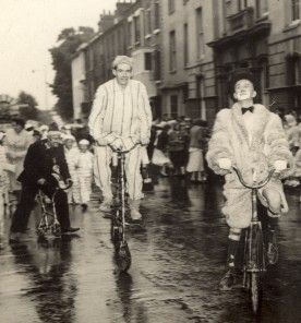 Len Higginson, George Twiselton, Clive Elliot and Fred Higginson at Northampton Carnival, 1955