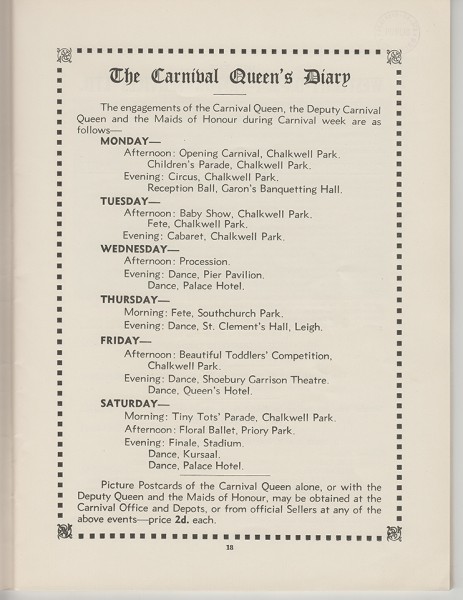 Southend Carnival Programme 1935, page 13