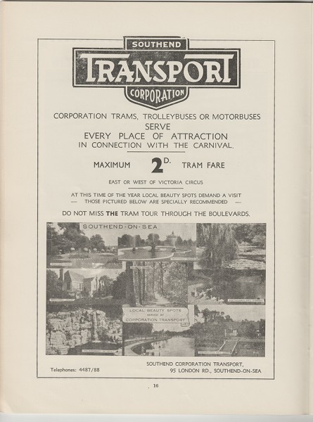 Southend Carnival Programme 1935, page 16
