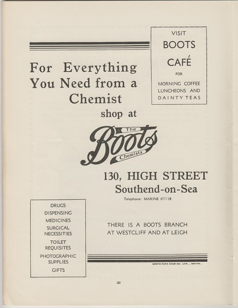 Southend Carnival Programme 1935, page 20